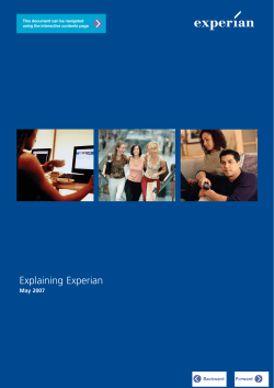 Explaining Experian