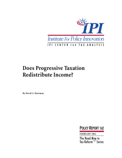 Does Progressive Taxation Redistribute Income?