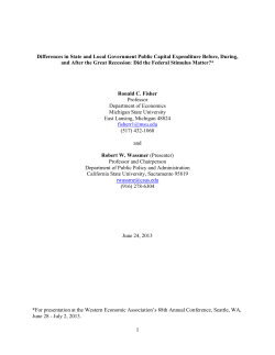 Differences in State and Local Government Public Capital