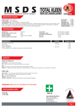 MSDS Total Kleen.cdr