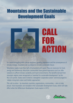 Mountains and the Sustainable Development Goals