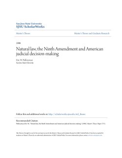 Natural law, the Ninth Amendment and American judicial decision
