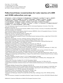 Pollen-based biome reconstructions for Latin America at 0