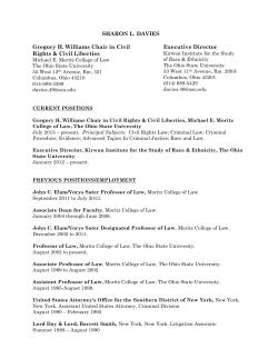 SHARON L. DAVIES Gregory H. Williams Chair in