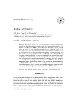 Rotating radio transients - Astronomical Society of India