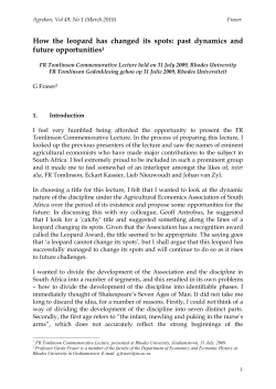 How the leopard has changed its spots: past