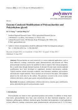 Enzyme-Catalyzed Modifications of Polysaccharides and Poly