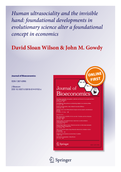 Human ultrasociality and the invisible hand