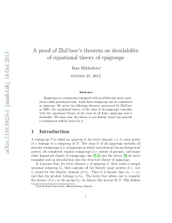 A proof of Zhil`tsov`s theorem on decidability of equational theory of