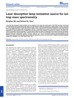 Q. Wu and R. N. Zare, "Laser Desorption Lamp Ionization Source for