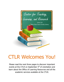 CTLR Welcomes You! - Middlebury College