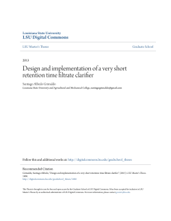 Design and implementation of a very short retention time filtrate