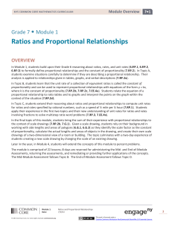 Ratios and Proportional Relationships OVERVIEW