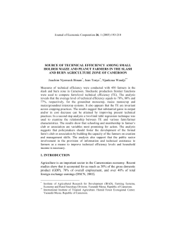 SOURCE OF TECHNICAL EFFICIENCY AMONG SMALL HOLDER