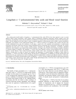 Longchain nJ3 polyunsaturated fatty acids and blood vessel function