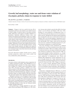 Growth, leaf morphology, water use and tissue