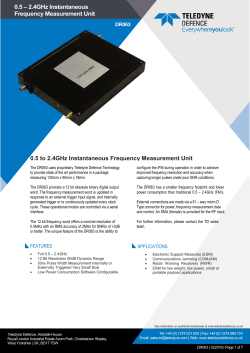 0.5 &ndash; 2.4GHz Instantaneous Frequency Measurement Unit 0.5 to 2.4