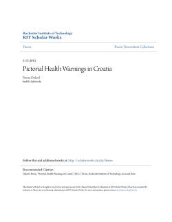 Pictorial Health Warnings in Croatia - RIT Scholar Works