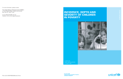 Incidence, Depth and Severity of Children in Poverty
