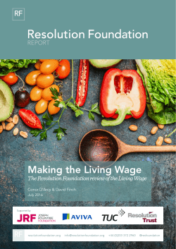 Making the Living Wage - Resolution Foundation
