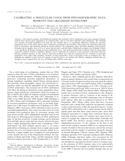 calibrating a molecular clock from phylogeographic data