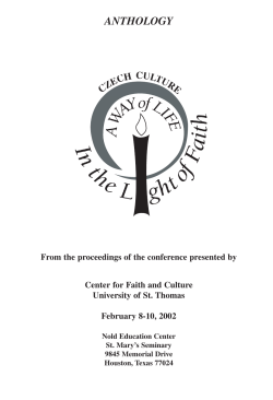 Czech Culture - University of St. Thomas