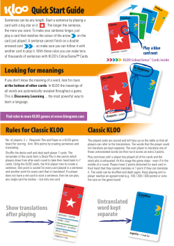 KLOO Double Deck Pack Rules French, Spanish and