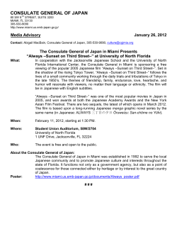 The Consulate General of Japan in Miami Presents