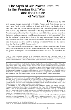 The Myth of Air Power in the Persian Gulf War and the Future of