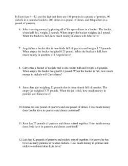 In Exercises 6—12, use the fact that there are 180 pennies in a