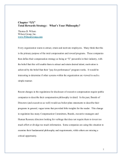 Chapter &ldquo;XX&rdquo; Total Rewards Strategy: What`s Your