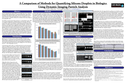 A Comparison of Methods for Quantifying Silicone Droplets in