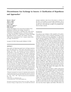 Discontinuous Gas Exchange in Insects: A Clarification of
