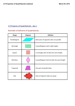 2.9 Properties of Quadrilaterals.notebook