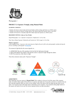 DSLR Exposure Triangle