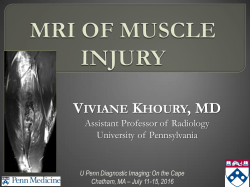 MRI of Muscle Injuries