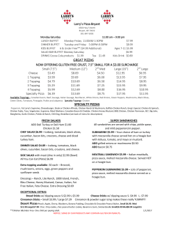 menu - Larry`s Pizza