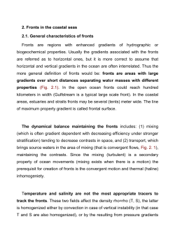 2. Fronts in the coastal seas 2.1. General