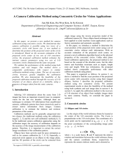 A Camera Calibration Method using Concentric Circles