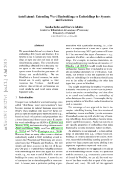 AutoExtend: Extending Word Embeddings to Embeddings for