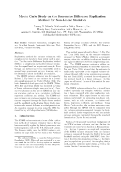Monte Carlo Study on the Successive Difference Replication Method
