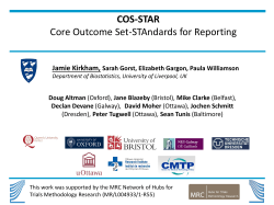 COS-STAR Core Outcome Set-STAndards for