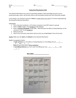 Industrial Revolution Skit