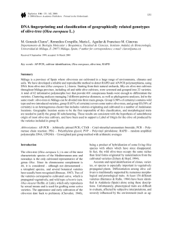 DNA fingerprinting and classification of geographically