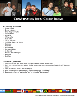 Conversation Idea: Color Idioms