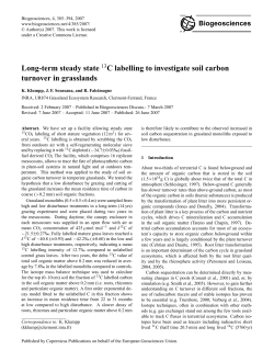 Long-term steady state 13C labelling to investigate soil carbon