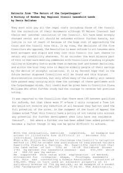 Extracts from &ldquo;The Return of the Carpetbaggers&rdquo;