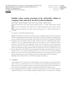 Multiple remote sensing assessment of the catastrophic collapse in