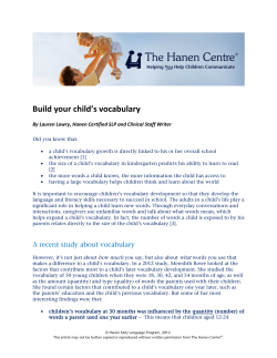 Build your child`s vocabulary