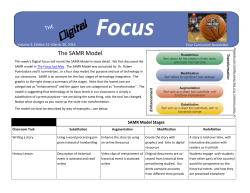 March 30, 2016 &ndash; The SAMR Model